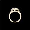 Image 2 : 3 ctw Certified Diamond 3 Stone Solitaire Ring 10K Yellow Gold