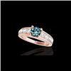 Image 1 : 3.05 ctw SI Certified Fancy Blue Diamond Solitaire Ring 10K Rose Gold