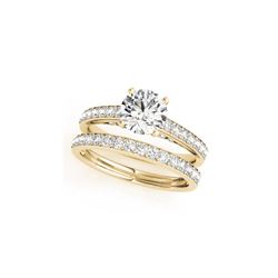 1.91 ctw Certified VS/SI Diamond 2pc Wedding Set 14K Yellow Gold