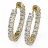Image 1 : 5.6 ctw Princess Cut Diamond Designer Earrings 18K Yellow Gold