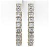 Image 2 : 5.6 ctw Princess Cut Diamond Designer Earrings 18K Yellow Gold