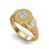 Image 1 : 1.06 ctw VS/SI Diamond Solitaire Art Deco 3 Stone Ring 18K Yellow Gold