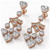 Image 1 : 7.5 ctw Heart Diamond Designer Earrings 18K Rose Gold
