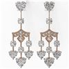 Image 2 : 7.5 ctw Heart Diamond Designer Earrings 18K Rose Gold