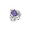 Image 1 : 5.20 ctw Tanzanite & Diamond Ring 18K White Gold