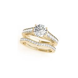 1.45 ctw Certified VS/SI Diamond 2pc Wedding Set 14K Yellow Gold