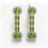 Image 1 : 11.96 ctw Peridot & Diamond Earrings 14K Yellow Gold