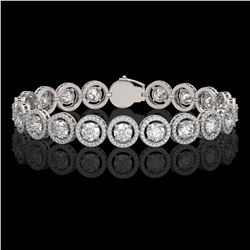 13.42 ctw Diamond Micro Pave Bracelet 18K White Gold
