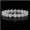 Image 2 : 13.42 ctw Diamond Micro Pave Bracelet 18K White Gold