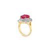 Image 2 : 5.75 ctw Ruby & Diamond Ring 14K Yellow Gold