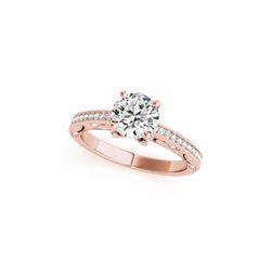 1 ctw Certified VS/SI Diamond Antique Ring 18K Rose Gold