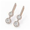 Image 1 : 2.5 ctw Diamond Designer Earrings 18K Rose Gold