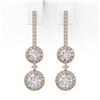 Image 2 : 2.5 ctw Diamond Designer Earrings 18K Rose Gold