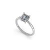 Image 2 : 1.03 ctw Princess Cut VS/SI Diamond Engagement Ring 18K White Gold