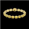 Image 2 : 78 ctw Citrine & Micro Pave Diamond Bracelet 14K Yellow Gold