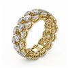 Image 2 : 7.42 ctw Princess and Marquise Diamond Eternity Band 18K Yellow Gold