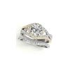 Image 1 : 1.4 ctw Certified VS/SI Diamond 2pc Set Ring Solitaire Halo 14K White & Yellow Gold