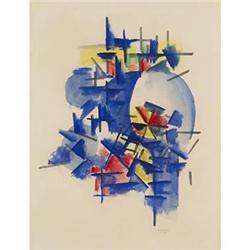Jean Xceron untitled USA, 1951 watercol