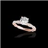 Image 1 : 1.4 ctw Certified Diamond Solitaire Ring 10K Rose Gold