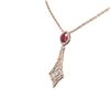 Image 2 : 5.1 ctw Ruby & Diamond Necklace 18K Rose Gold
