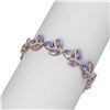 Image 2 : 31.02 ctw Tanzanite & Diamond Bracelet 18K Rose Gold