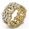 Image 2 : 7.8 ctw Marquise Cut Diamond Designer Ring 18K Yellow Gold
