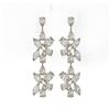 Image 2 : 4.78 ctw Mix Cut Diamonds Designer Earrings 18K Yellow Gold