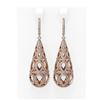 Image 1 : 4.17 ctw Diamond Earrings 18K Rose Gold