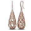 Image 2 : 4.17 ctw Diamond Earrings 18K Rose Gold
