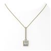 Image 1 : 2.3 ctw Princess Cut Diamond Designer Necklace 18K Yellow Gold