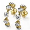 Image 1 : 4 ctw Diamond Designer Earrings 18K Yellow Gold