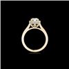 Image 2 : 2.03 ctw Certified Diamond Solitaire Halo Ring 10K Yellow Gold