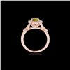 Image 2 : 1.5 ctw Certified SI/I Fancy Intense Yellow Diamond Ring 10K Rose Gold