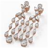 Image 1 : 8.5 ctw Pear and Marquise Diamond Earrings 18K Rose Gold