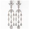 Image 2 : 8.5 ctw Pear and Marquise Diamond Earrings 18K Rose Gold
