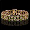 Image 1 : 15.64 ctw Tourmaline & Diamond Row Bracelet 10K Rose Gold