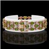 Image 2 : 15.64 ctw Tourmaline & Diamond Row Bracelet 10K Rose Gold