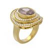 Image 1 : 6.46 ctw Morganite & Diamond Ring 18K Yellow Gold