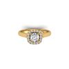 Image 1 : 1.01 ctw Certified VS/SI Diamond Solitaire Halo Ring 14K Yellow Gold