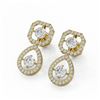 Image 1 : 2 ctw Diamond Designer Earrings 18K Yellow Gold