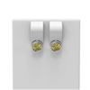 Image 1 : 2 ctw Fancy Yellow Diamond Earrings 18K White Gold