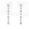 Image 2 : 2.88 ctw Princess Cut Diamond Designer Earrings 18K Rose Gold