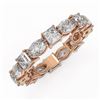 Image 1 : 4.16 ctw Princess Cut Diamond Eternity Ring 18K Rose Gold