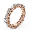 Image 2 : 4.16 ctw Princess Cut Diamond Eternity Ring 18K Rose Gold