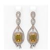 Image 1 : 12.86 ctw Canary Citrine & Diamond Earrings 18K Rose Gold