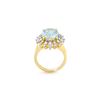 Image 2 : 6.08 ctw Aquamarine & Diamond Ring 14K Yellow Gold