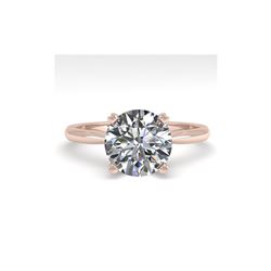 2 ctw Certified VS/SI Diamond Engagement Ring 14K Rose Gold
