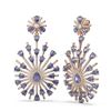 Image 2 : 33.19 ctw Tanzanite & Diamond Earrings 18K Rose Gold