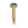 Image 2 : 1.25 ctw Intense Blue Diamond Ring 18K Yellow Gold
