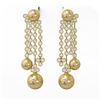 Image 2 : 5.76 ctw Diamond Designer Pearl Earrings 18K Yellow Gold
